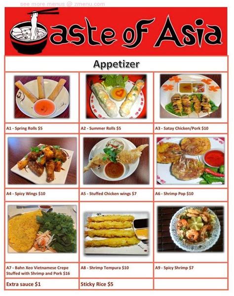 Online Menu of Taste of Asia Restaurant, Cornelia, Georgia, 30531 - Zmenu