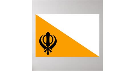 Punjab Sikh Holy Flag Sikhism Nishan Sahib Poster Zazzle