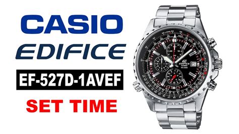 How To Set Time On Casio Edifice Ef 527d 1avef 4k Youtube