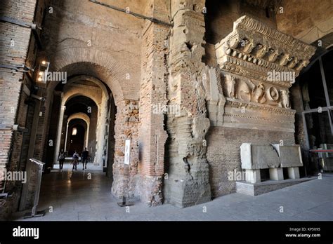 Italy Rome Capitoline Museums Tabularium With The Architrave Of The