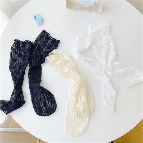 Mimiyu Set Of 3 Mesh Socks Yesstyle