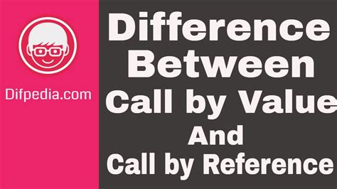 Difference Between Call By Value And Call By Reference Youtube