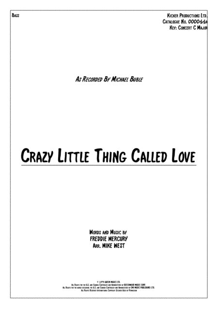 Crazy Little Thing Called Love Arr Mike West Sheet Music Dwight Yoakam Instrumental Duet