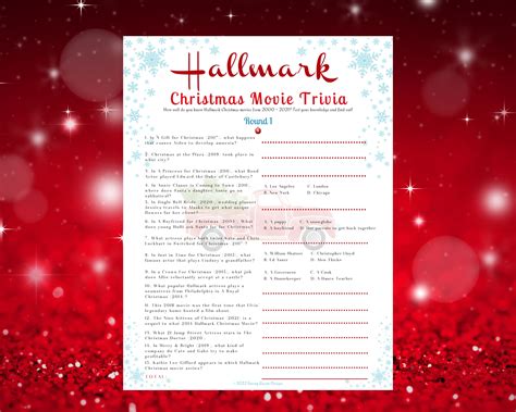 Hallmark Christmas Movie Trivia Game Hallmark Movie Watching Drinking