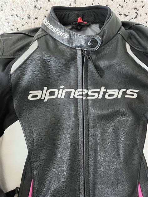 Alpinestars Stella Devon Black Pink And White Leather Sports Motorcycle