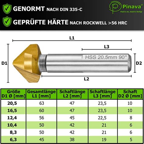 Profi Kegelsenker Set CutX Cobalt Pro 90 Extra Scharfe Versenker