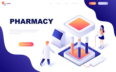 Modern Flat Design Isometric Concept Of Pharmacist In Pharmacy 337537