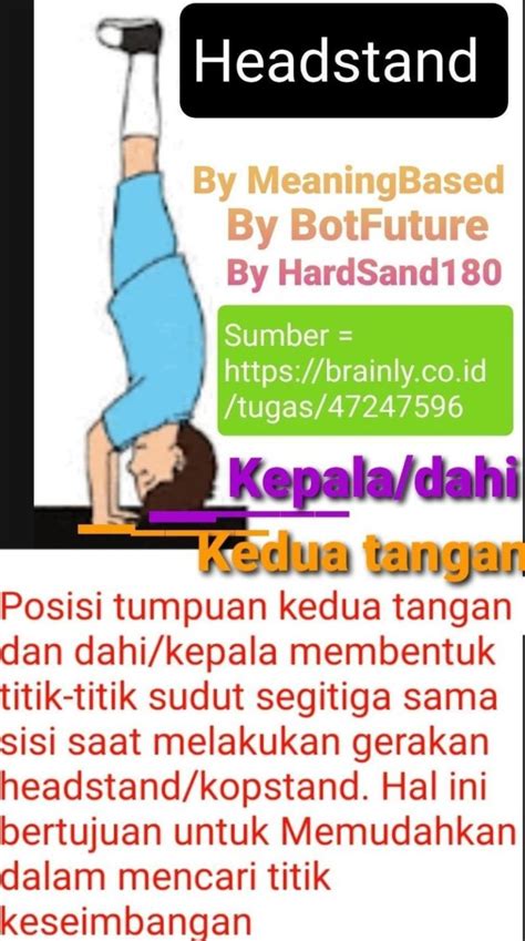 Tumpuan Pada Gerakan Berdiri Dengan Kepala Kopstand Adalah