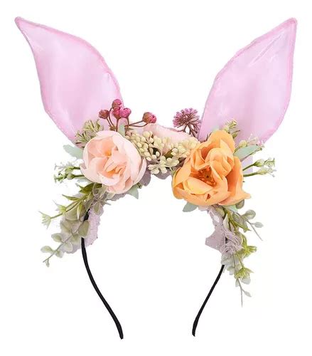 Diadema Con Orejas De Conejo De Pascua Diadema De Rosa Cuotas Sin