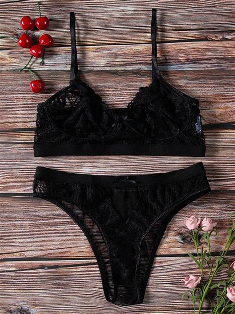 Lace Underwired See Through Split Erotic Lingerie