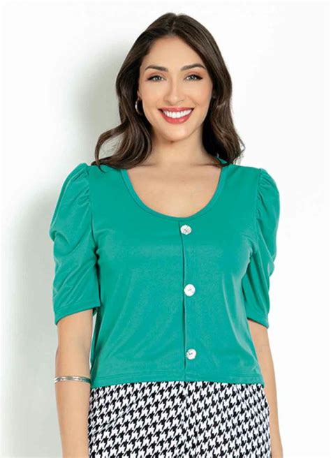 Blusa Verde Es Decorativos Queima De Estoque