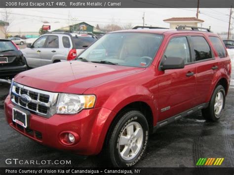 Redfire Metallic 2008 Ford Escape Xlt 4wd Camel Interior Gtcarlot