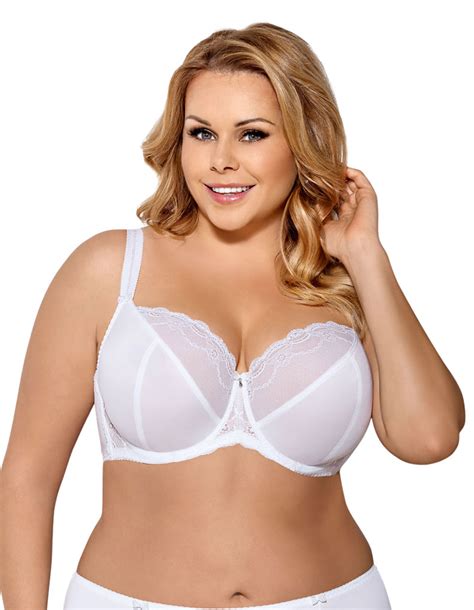 Gorsenia K324 Womens Adele White Underwired Non Padded Full Cup Plus