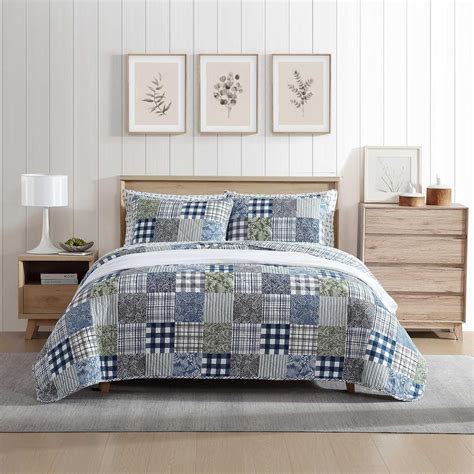 Eddie Bauer King Quilt Set Reversible Cotton Bedding With Matching Shams