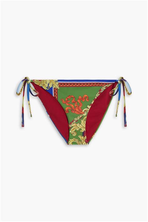 VERSACE Printed Low Rise Bikini Briefs THE OUTNET
