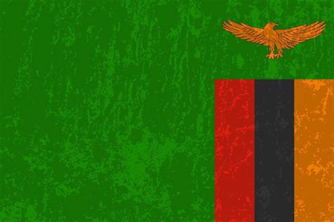 Zambia Flag Official Colors And Proportion Vector Illustration