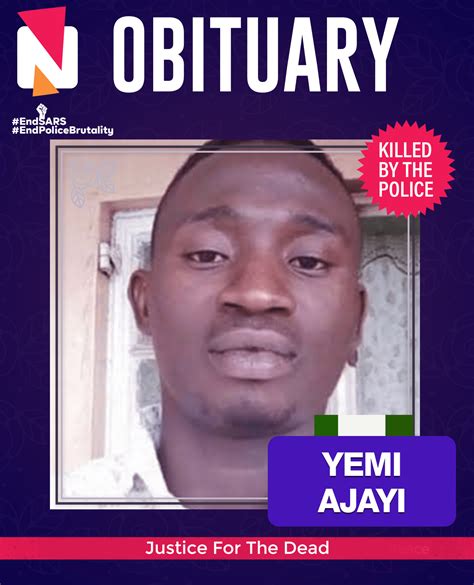 Yemi Ajayi In Memory Of Those Killed Illegally By The Nigerian Police