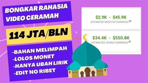 Juta Bulan Rahasia Konten Ceramah Lolos Monetisasi Tutorial