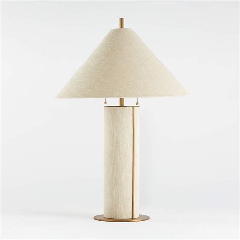 Remi Natural Linen Table Lamp Bedroom Lighting Reviews Crate