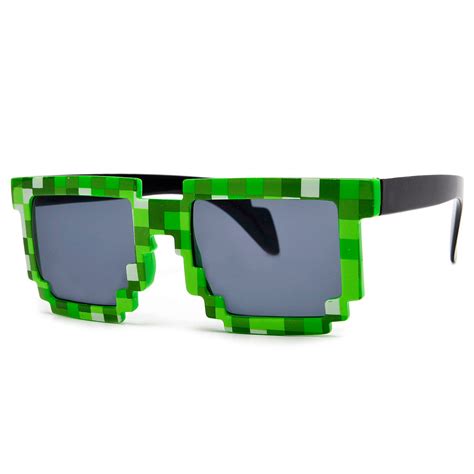 8 Bit Pixelated Minecraft Video Game Inspired Sunglasses Sunglass Spot