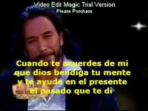 Cuando Te Acuerdes De Mi Marco Antonio Solis Letra Youtube