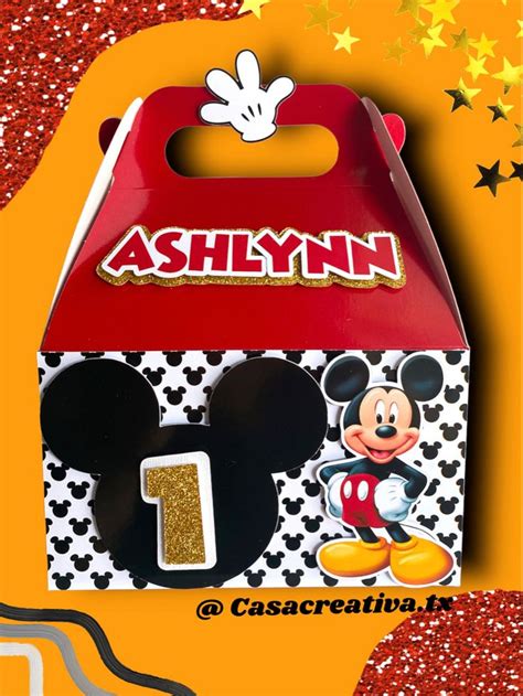 Caja Para Dulces Mickey Mouse Mickey Mouse Gifts Fiesta Mickey