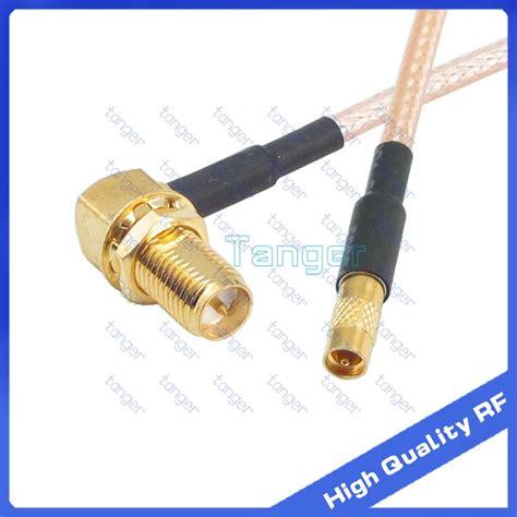 Tanger RF Connector RP SMA Female Right Angle To MMCX Female With RG316