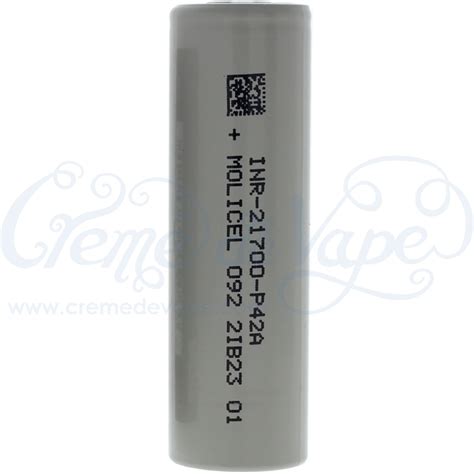 Molicel P42A 21700 4200mAh battery - Creme de Vape
