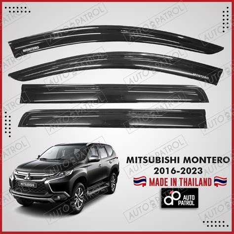 Mitsubishi Montero Sport 2016 2023 Black Type Rain Guard Window Visor