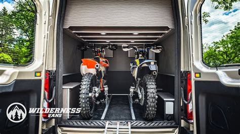 Wilderness Vans Transmoto Camper Van Conversion With Dirt Bike Garage