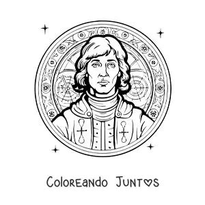 5 Dibujos de Nicolás Copérnico para Colorear Gratis Coloreando Juntos