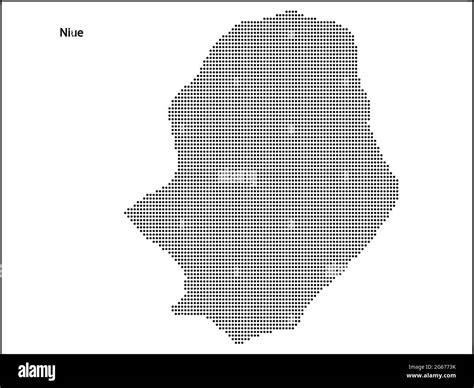 Vector Halftone Dotted Map Of Niue Country For Your Design Travel