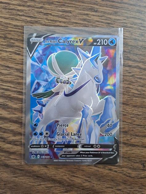 Ice Rider Calyrex V Fa Full Art Ultra Rare Pokemon Card Hobbies Toys