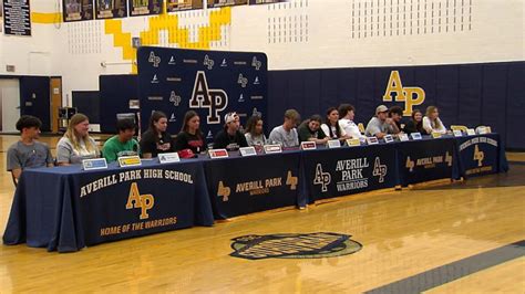 16 athletes celebrate commitments at Averill Park High School