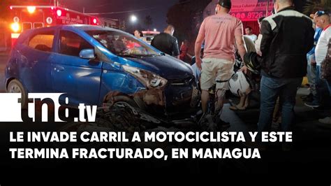 Conductora Le Invade Carril A Motociclista Y Este Termina Fracturado