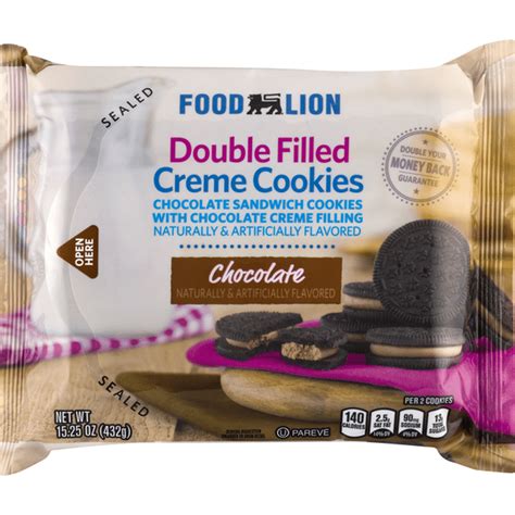 Food Lion Creme Cookies Chocolate Double Filled 1525 Oz Delivery