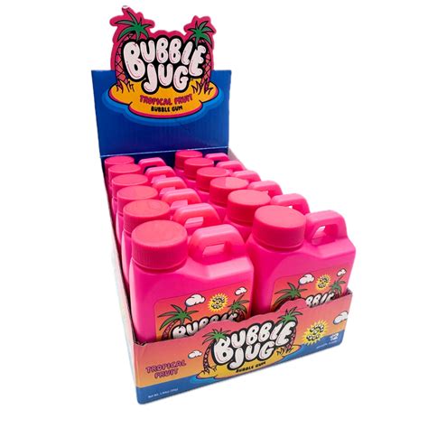 Bubble Jug Tropical Fruit Bubble Gum 194 Ounce 12 Count Display Box