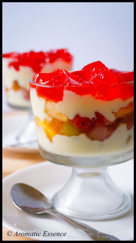 Fruit Custard With Jelly Layered Jelly And Custard Recipe Fruit