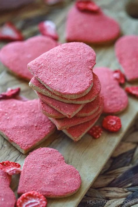 Vegan Valentines Cookies Vegan Gf Strawberry Hearts Healthy Taste