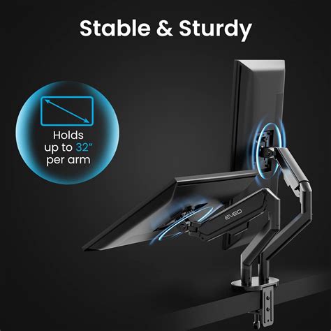 Eveo Premium Dual Monitor Stand 10 32â€ Dual Monitor Mount Vesa