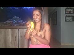 Topless Desi Squeezes Her Boobs As She Sucks And Deepthroats On A Banana Free Mobile Porn