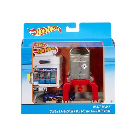 Mattel Hot Wheels Blaze Blast Playset Fold Out DWK DWL Toys Shop Gr