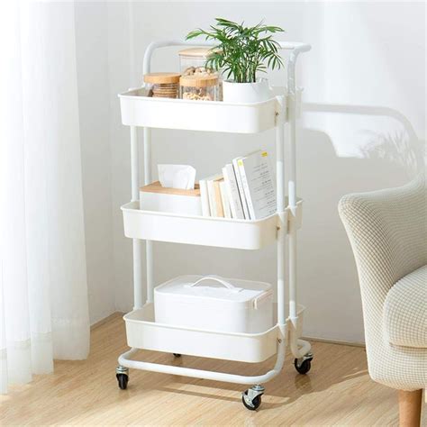 Unbelievable Ikea Three Tier Rolling Cart Narrow Kitchen Storage Trolley