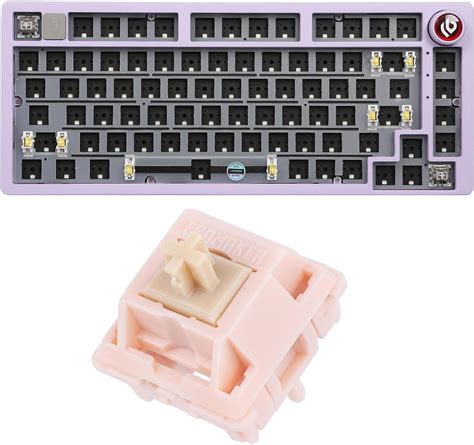 Amazon EPOMAKER X LEOBOG Hi75 Aluminum Alloy Wired Gaming Keyboard Barebones Kit Nude