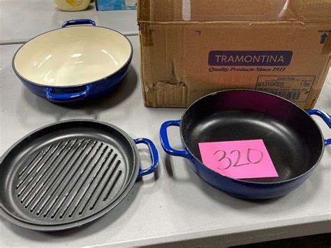 AS IS - TRAMONTINA CAST IRON COOKWARE - Earl's Auction Company