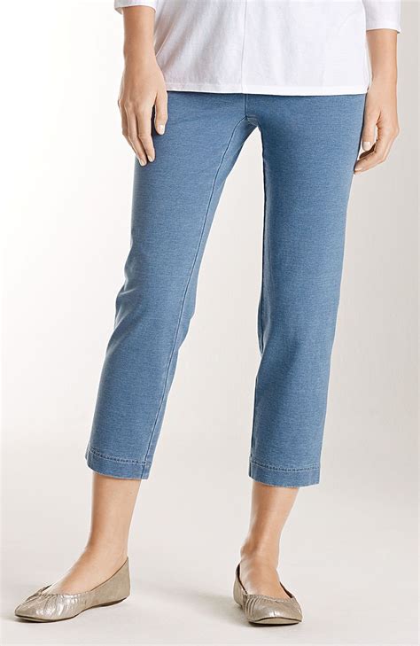 Pure Jill Indigo Knit Slim Crops At J Jill