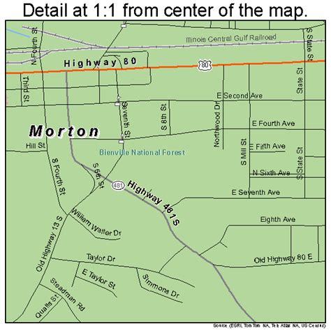 Morton Mississippi Street Map 2849080