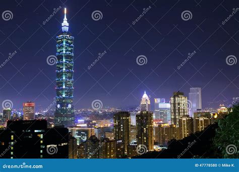 Taiwan : Taipei at Night editorial image. Image of business - 47778580