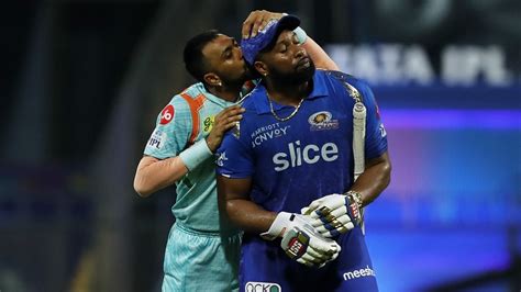 Watch Krunal Pandya Gives Kieron Pollard A Bizarre Send Off During Lsg