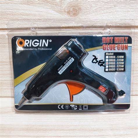 Jual Glue Gun Lem Tembak Kecil Hitam 20 Watt Origin Hot Melt Glue Gun